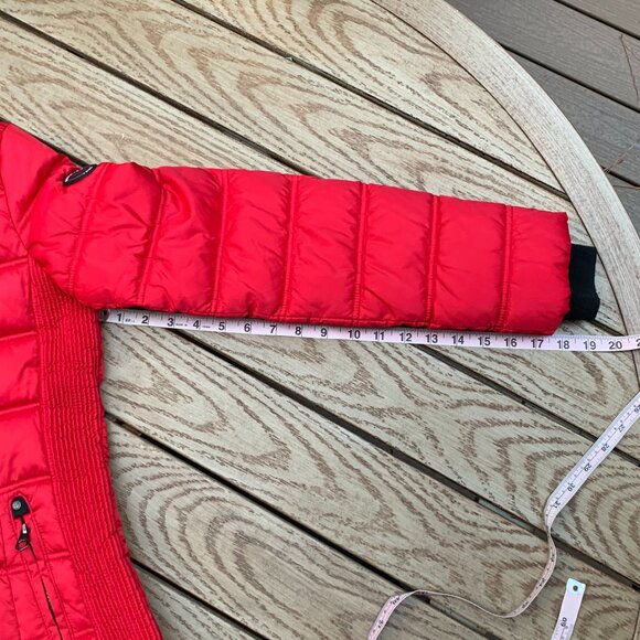 Nautica Red Puffer Water Resistant Midweight Jacket Sz S - Picture 13 of 16